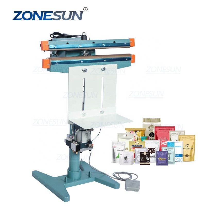 ZONESUN ZS-FK450D, пневматическая ножная педаль, теплоизоляционная машина, алюминиевая фольга, пластиковый пакет, нагреватель, пищевой аппарат для напитков