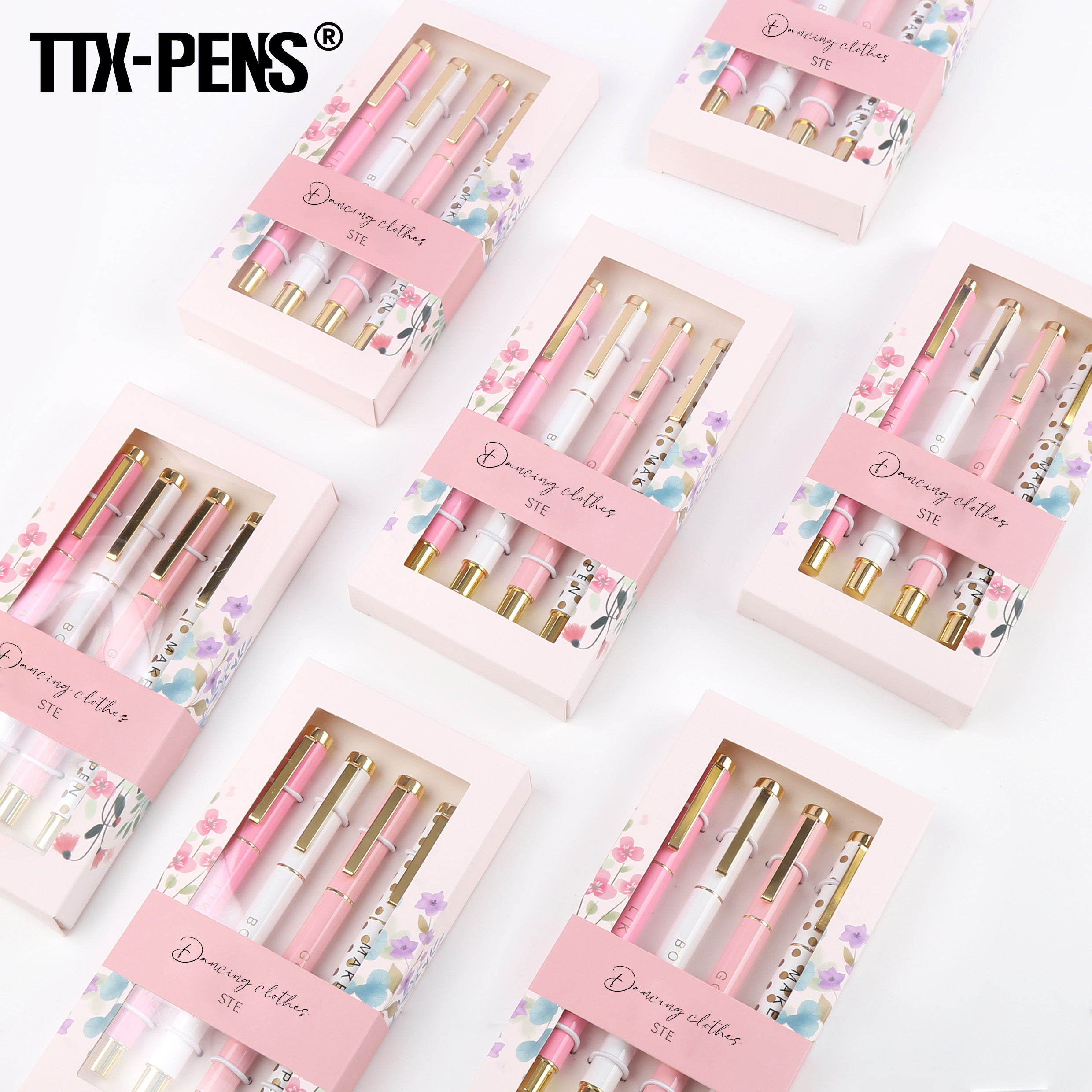 TTX Metal Body Custom Color Slim Transfer Printing Promotional Advertising Gift Ball Point Ballpoint Pens With Laser Logo