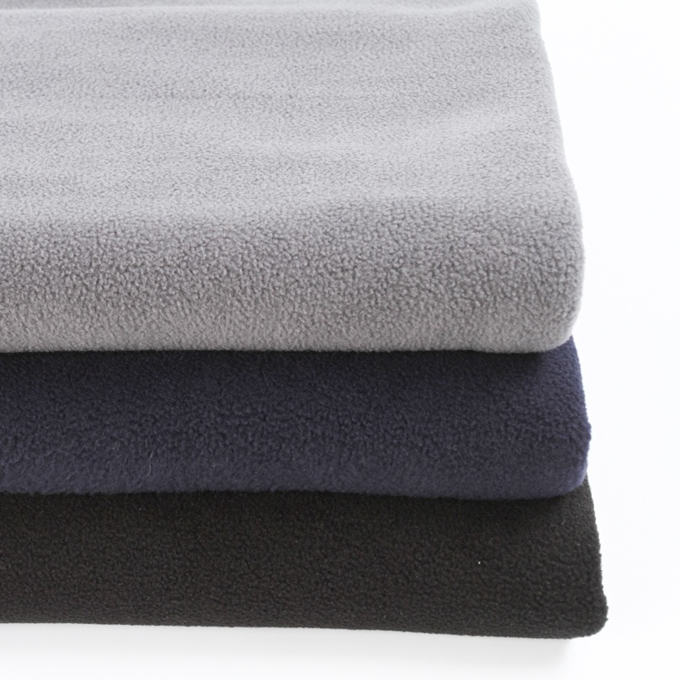 Micro polar fleece double side brush one side anti pilling tela polar thick fabric for winter