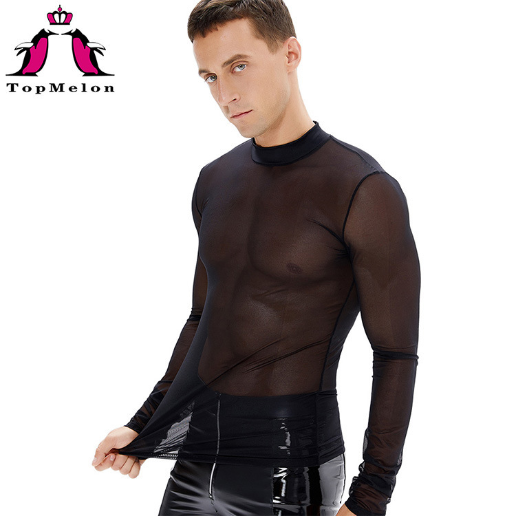 Topmelon new men's body shaping tunic and belly closing mesh body shaping top a665