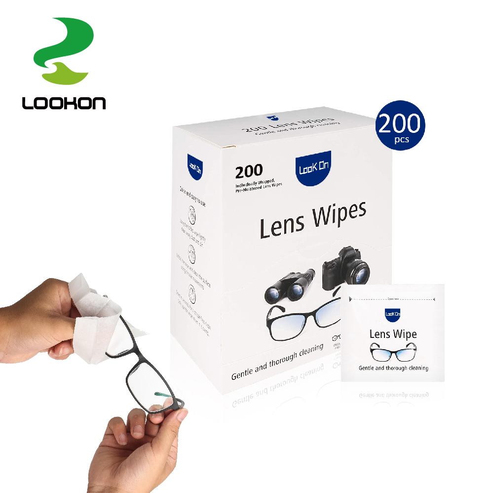 Салфетки Lookon из микрофибры для защиты от запотевания линз, салфетки для очистки линз глаз, салфетки для очистки линз в коробке