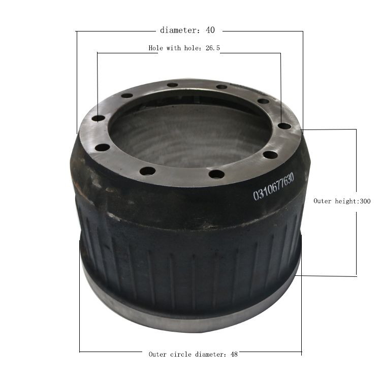 Truck Axle System Genuine Custom High Quality Auto Parts Truck Brake Drums 0310677630