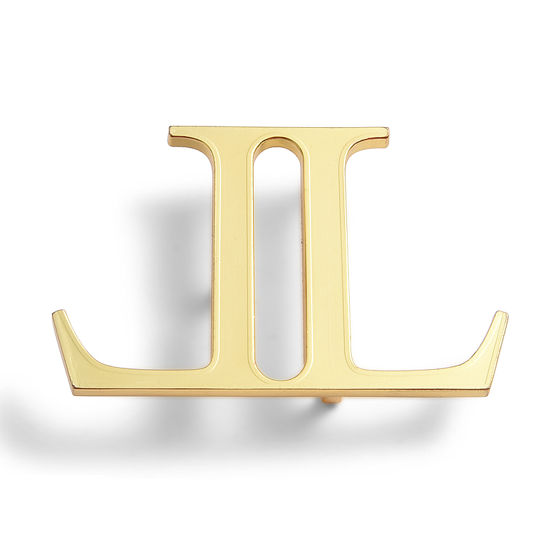 Fashion Buckle Factory Price Gold Plated Custom Logo Double letter L Hook Buckle