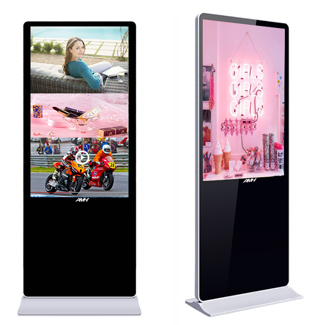 Custom indoor floor stand electronic player kiosk lcd advertising display digital signage