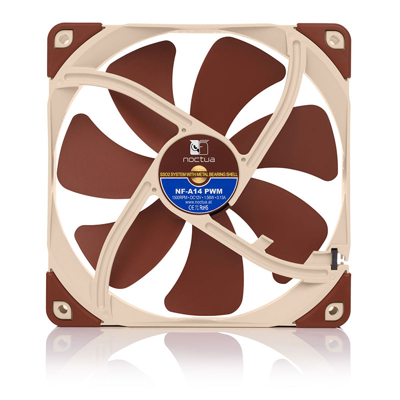 Noctua NF-A14 PWM SSO2 низкого заряда батареи подшипник 14 см вентилятор Противоударная шасси вентилятор 12v/4pin 5v/3pin