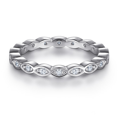 PONEES New Arrived Simple Rings 925 Sterling Silver Diamond Ring Inlaid Zircon Jewelry For Women Wedding