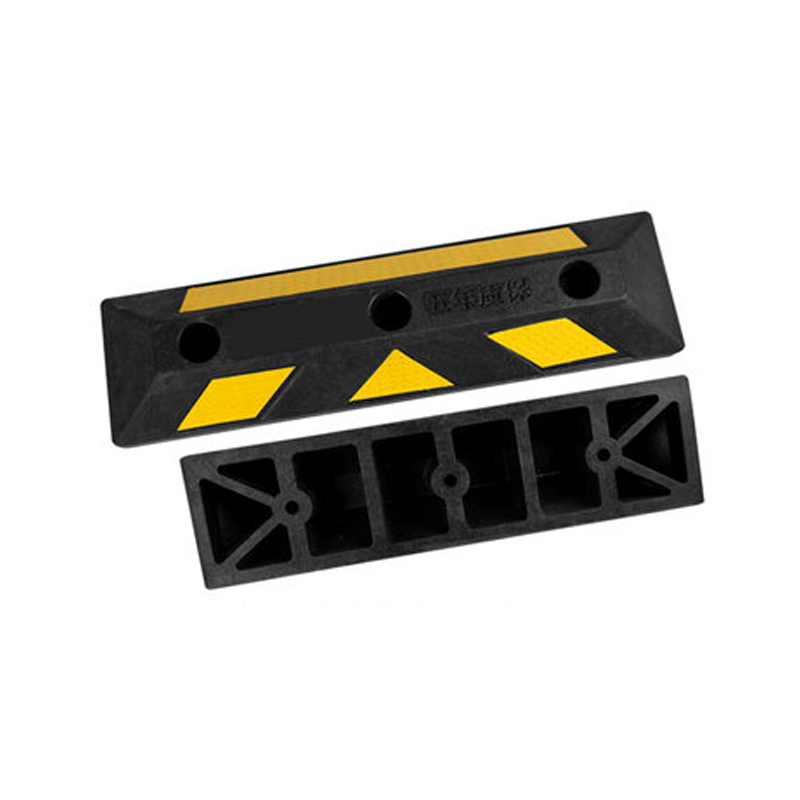 High-quality driveway rubber parking lot reflective and durable plastic garage anti-collision wheel stopper