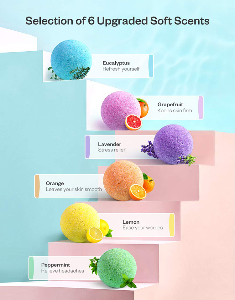 Подарочный набор Fizzies Spa, 6 упаковок, чистые натуральные эфирные масла, пузырьковая Ванна для увлажнения, сухой кожи, Бомбочки для ванны, эфирные масла