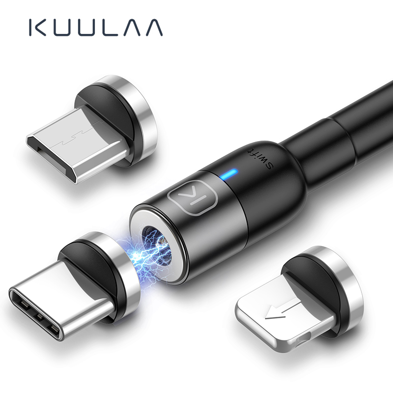 Умный удлинитель KUULAA, 6 футов, 10 футов, поворот на 360 градусов, 2,4 А, магнитный Usb-кабель для быстрой зарядки мобильного телефона, для IPhone