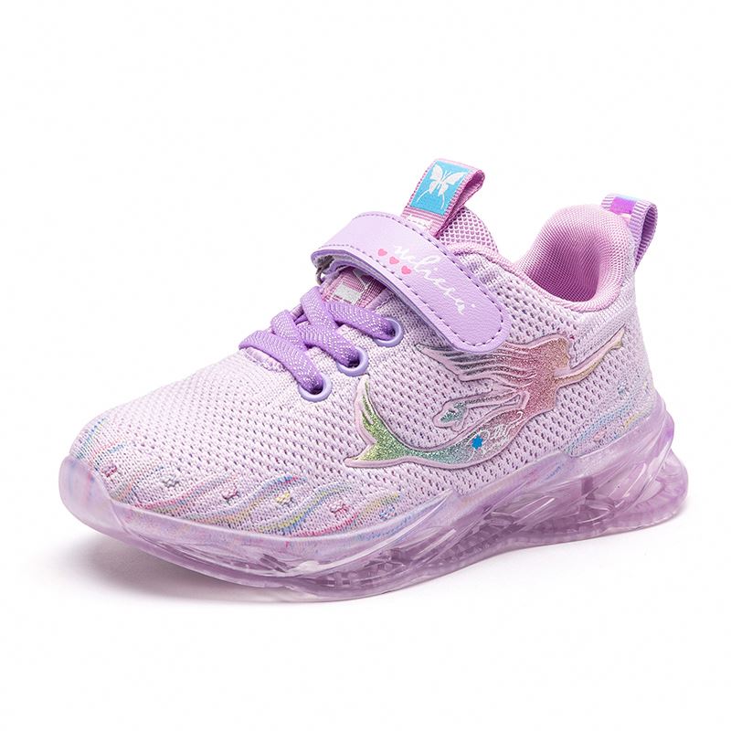 2020 fashion mermaid jelly soft bottom children's casual sport shoes girls sneaker shoes