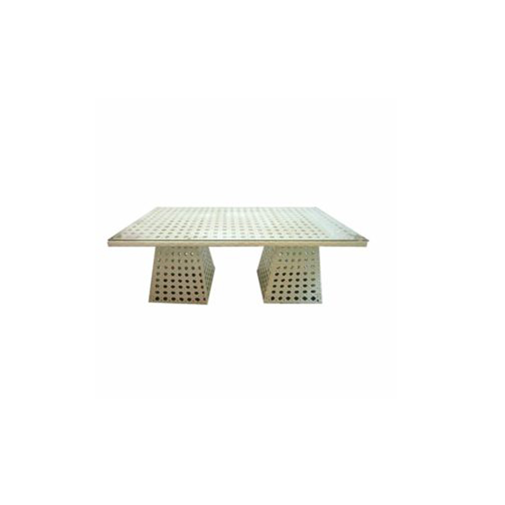 White glass top table