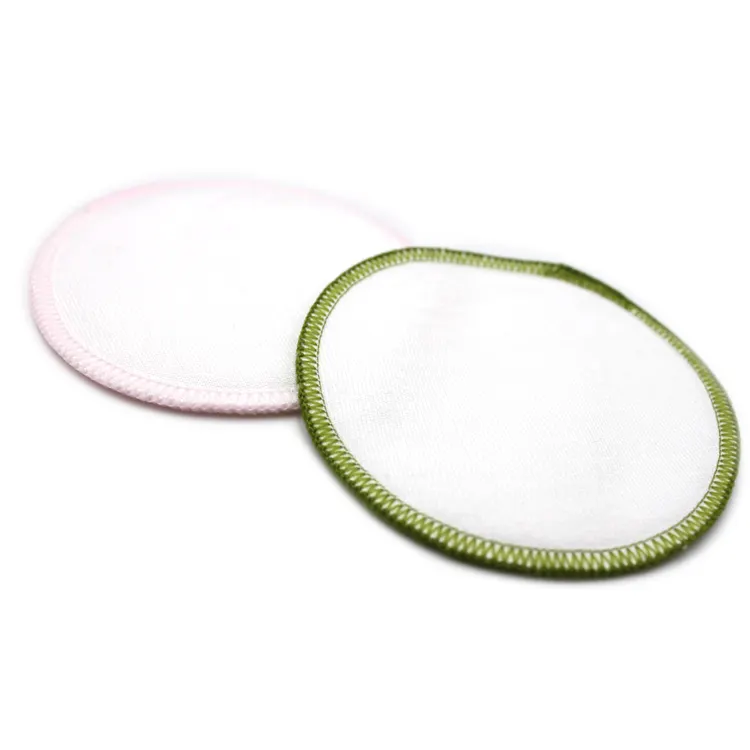 customized shape round square reusable makeup remover face organic bamboo cotton facial pads