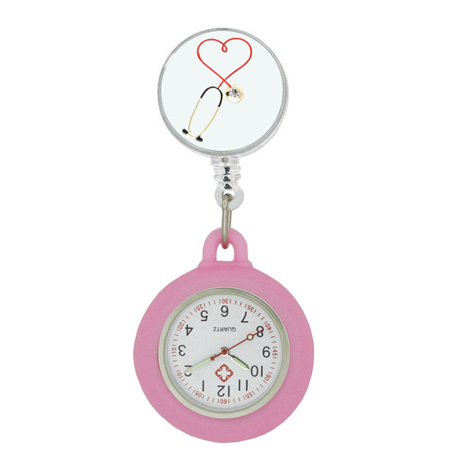Silicone Nurse Watches For Hospital Nurse Pin Watch Quartz movement Nurse Watch