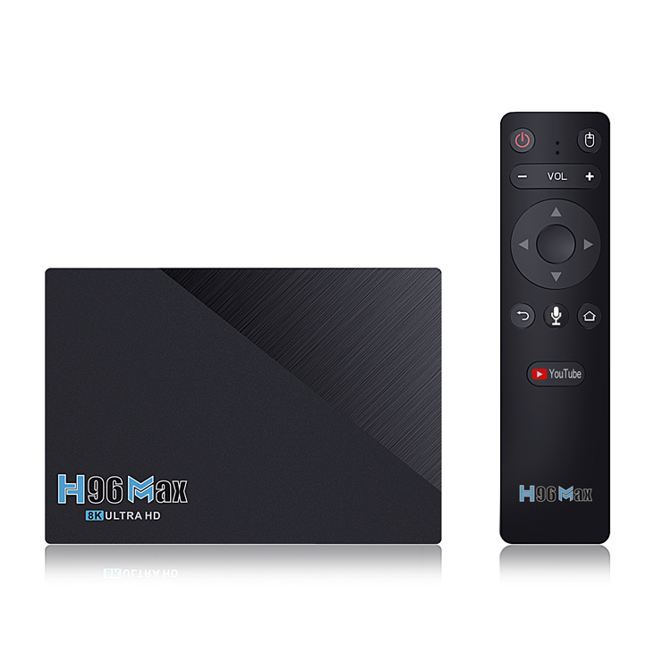 H96 MAX RK3566 8 ГБ 64 Гб встроенной памяти, Android Tv Box 11,0 Smart Box Wi-Fi 5 ГГц Wi-Fi HDR 8K H.265, 4 Гб оперативной памяти, 32 Гб встроенной памяти, H96MAX с двумя камерами, процессор Rockchip RK3566 OTT комплект компьютерной приставки к телевизор