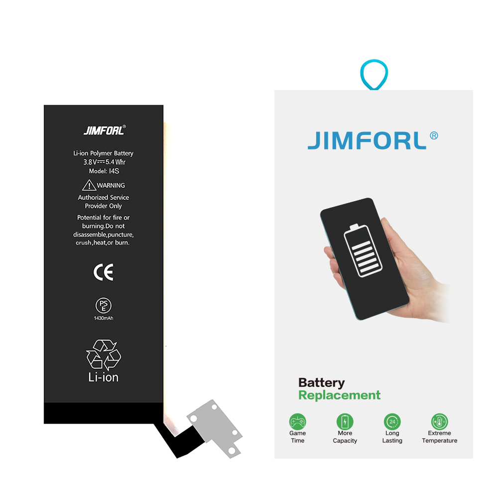 100% оригинального производителя перезаряжаемые сменный ЖК-экран для iPhone 4s батарея с ти СК и полный 1430 мАч емкость