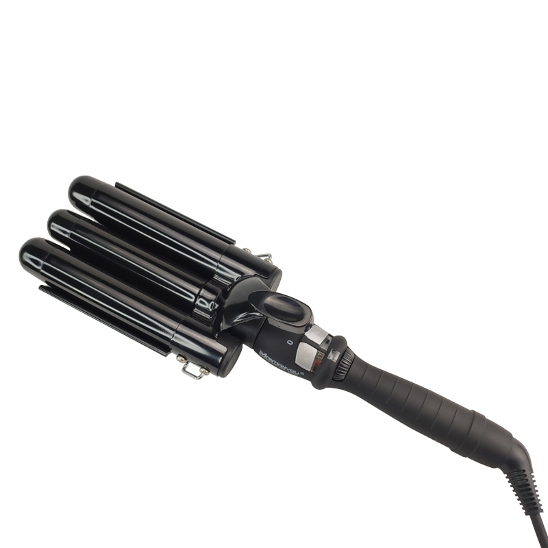 Portable Triple Deep Waver Electric 3 Barrel Curling Iron Professional Hair Crimper