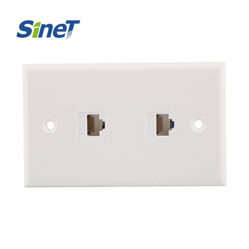 Лицевая пластина RJ 45 Jack, 1/2/4 портов, дополнительная сетевая лицевая пластина стандарта США, лицевая пластина LAN, Прямая продажа с фабрики