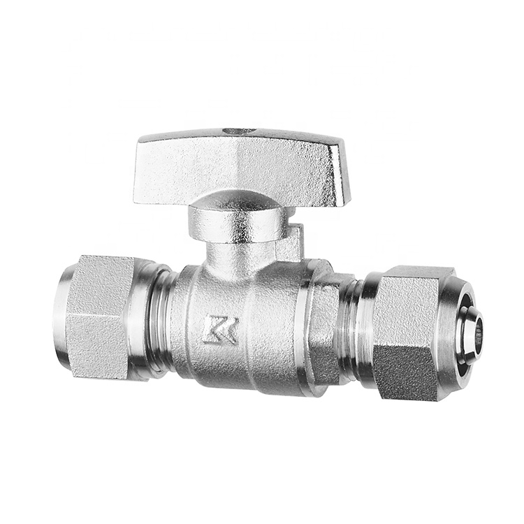 Dn15water flow control алюминиевая пластиковая труба true union ручная ручка-бабочка медный шаровой клапан для дома