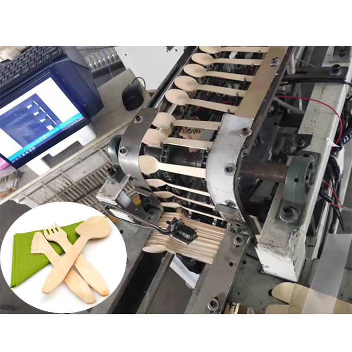 CNC Automatic Wooden Cutlery Hot Press Making Machine Disposable Wood Spoon Making Machine Price