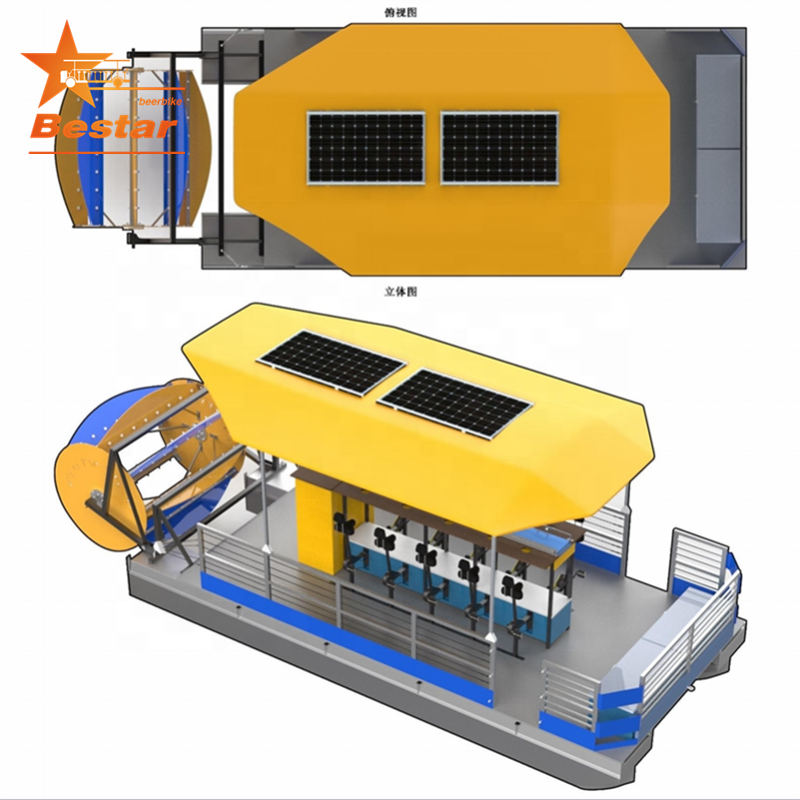 18 Person Aluminum Pontoon Party Boat With pedal Seats
