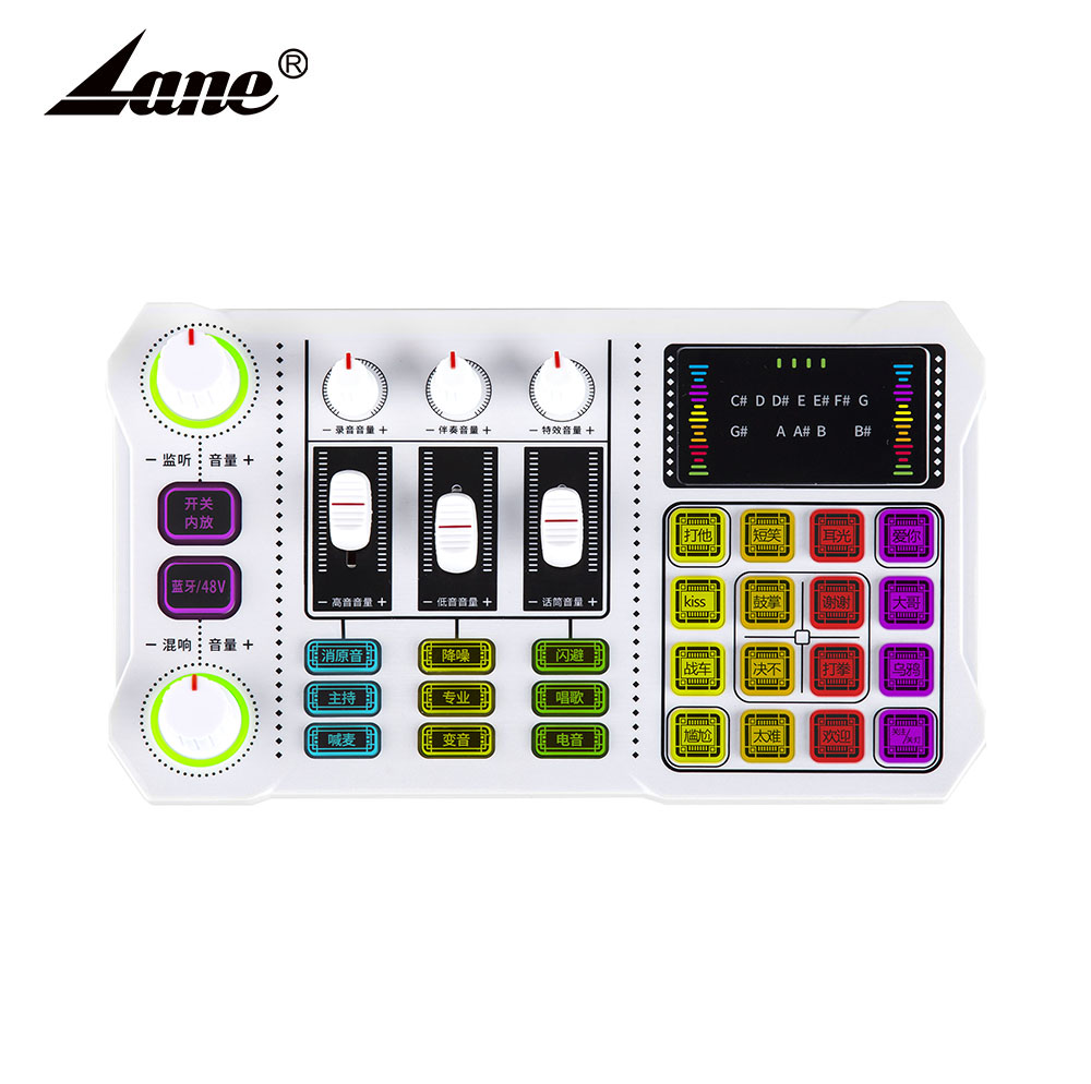 Lane X10 популярный дизайн голосовой чейнджер Usb Stock Sound Card Live записанный с 2 каналами микшер звуковой карты 24 бит внешний CN;GUA