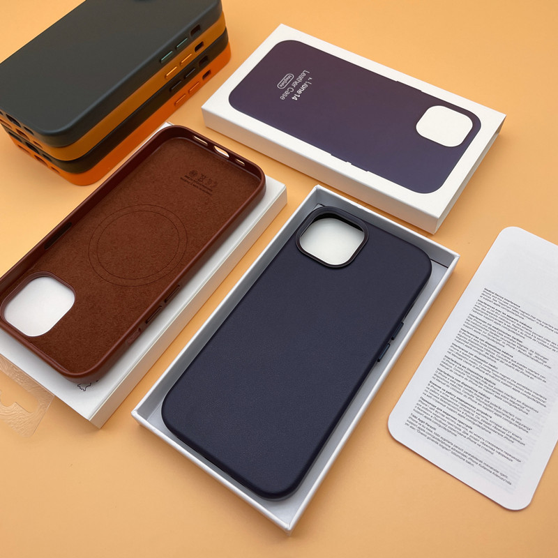 Новинка 2023, Магнитный чехол из искусственной кожи для iphone 14 pro