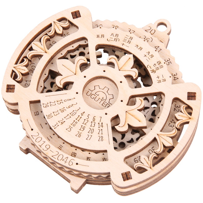 Customized 3d wooden model creative assembly calendar pieces business gifts