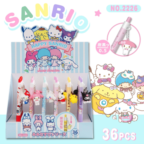 Подвеска Sanrio, нейтральная ручка, милая мультяшная подвесная декоративная ручка, ручка для печати, студентка, Водяная ручка, мелодия