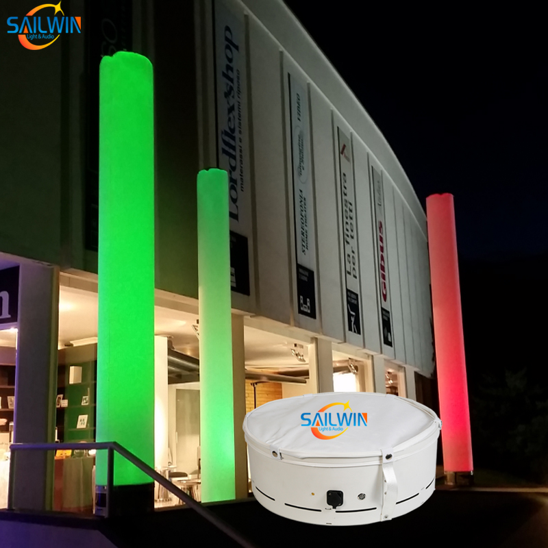 Outdoor Waterproof 6leds 10W RGBW Battery Powered Wireless LED Inflatable Light For Hotel Party Rent