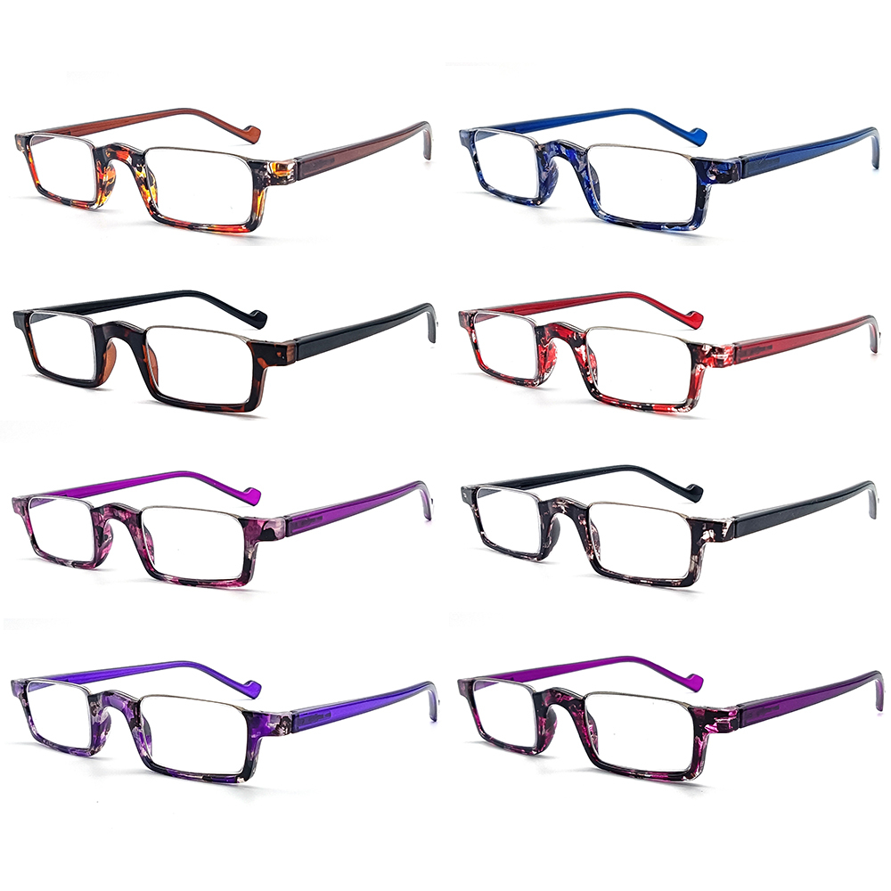2024 New square fashion reading glasses color reading glasses