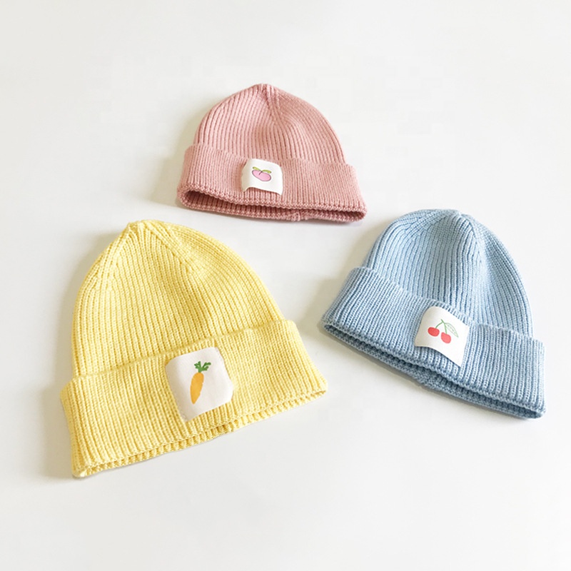 2021 Bulk High Quality Custom Private Label Oem Baby Winter Kids Hat Children Beanie Knitted Hat