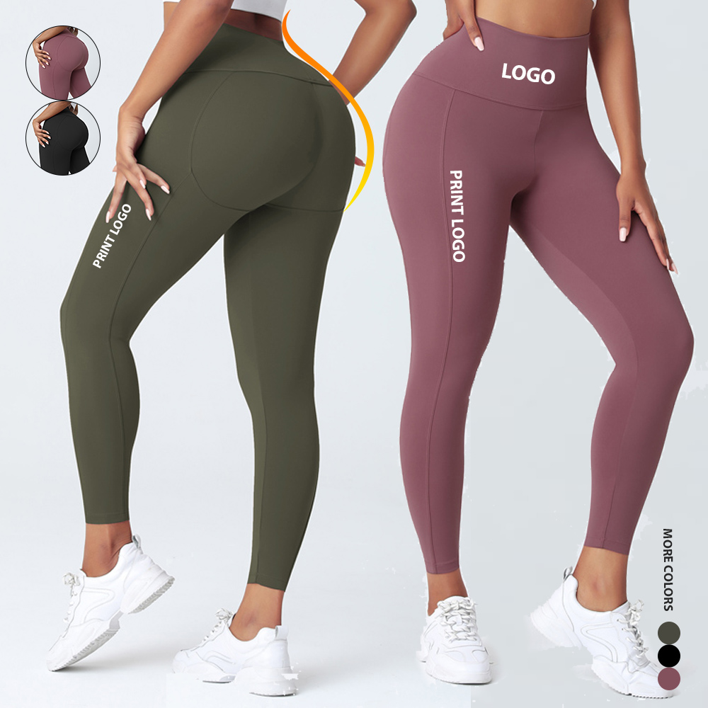 Wholesale 2021 OEM Design Tummy Control Body Shaping High Waisted Yoga Pants Leggings