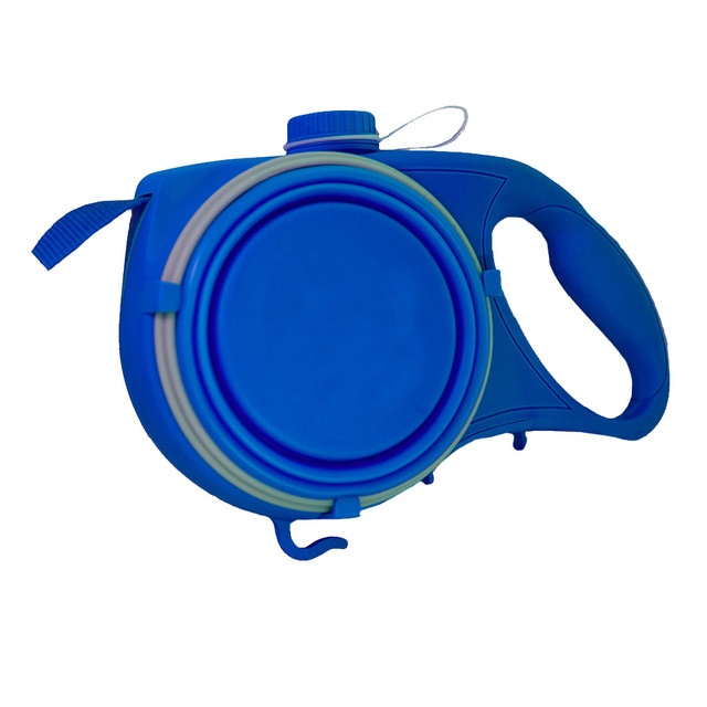 Durable Retractable Nylon Dog Leash With Kettle Bowl Extend Portable Pet Outdoor Leash