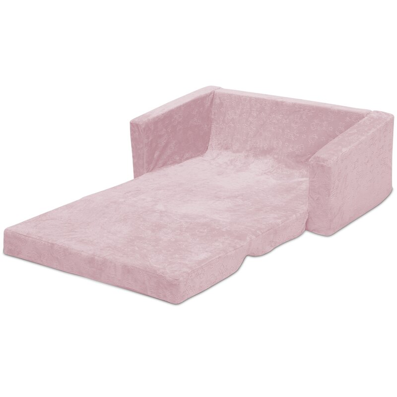 Perfect Sleeper Extra Wide Convertible Sofa to Lounger - Comfy 2-in-1 Flip Open Couch/Sleeper for Kids, Multiple Colors