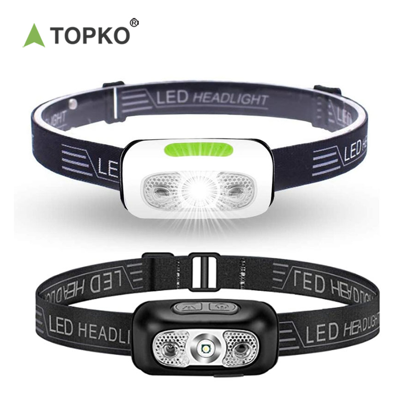 TOPKO Smart Sensor Usb Recharging Led Tent Camping Light Night Fishing Portable Strong Light Outdoor Headlight