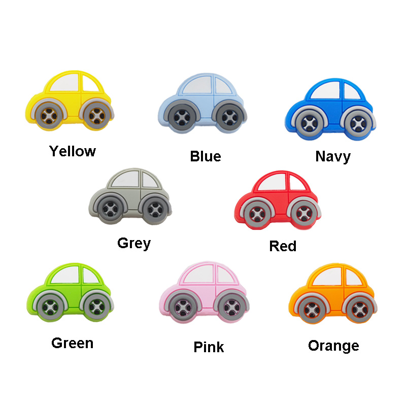 DIY Loose Baby Food Grade Custom Lovely Car Silicone Pacifier Beads