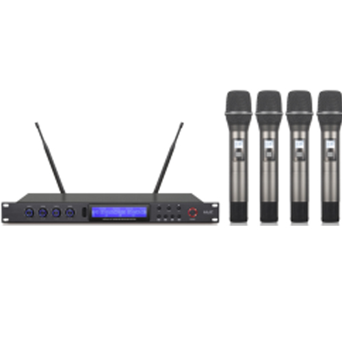 Accuracy Pro Audio Uhf-217 Silver Handheld Microphone Portable Karaoke System Wireless Microphone Audio Accessory