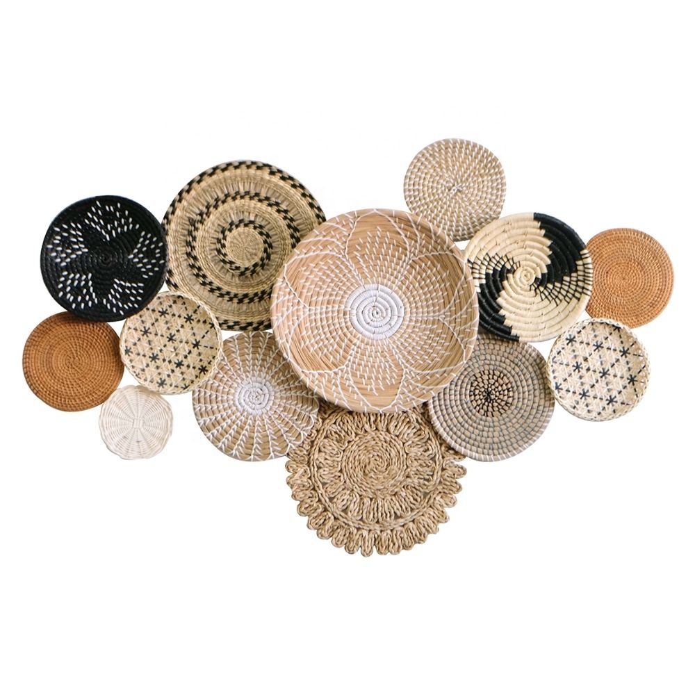 Set of Wall Decor Hanging Vintage Wall Art Decor, Natural Material Handmade Decorations For Home Wholesale
