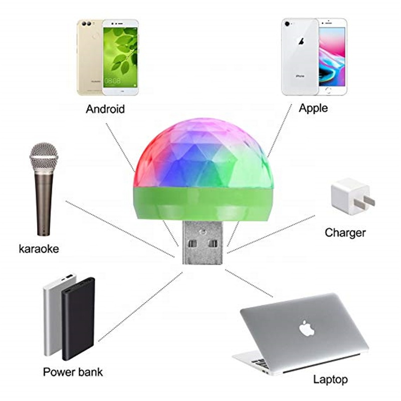 Горячая продажа USB Волшебная Домашняя вечеринка ночной клуб сценический Романтический смартфон мини шар dj освещение led дискотека