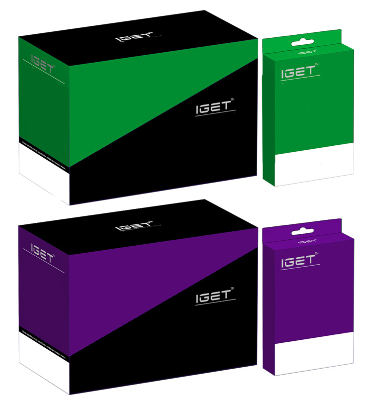 Быстрая доставка 100% оригинал 16 различных цветов iget janna vape 450 подарочная упаковка