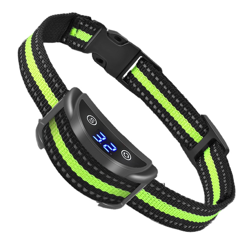 Pet Anti Bark Collar Rechargeable Adjustable Shock Puppy Dog Training Collars For Small Medium Large Dogs
