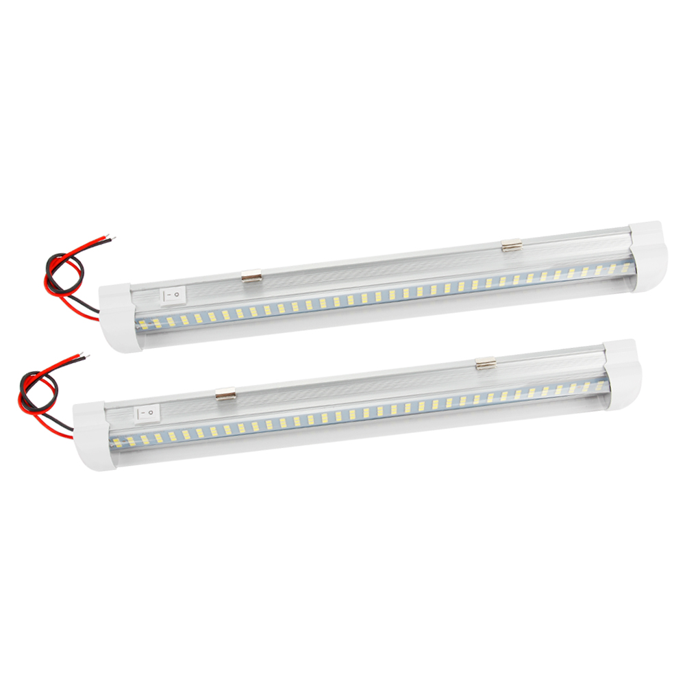 KEEN 12-48V Car RV ATV Truck Caravan LED Light Bar Trunk Interior LED Strip Roof Dome Lamp Super White With Switch