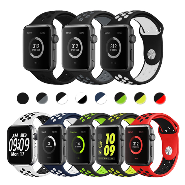 Silicone Apple Watch Band Scrunchie Sport Rubber Watch Strap 44mm 40mm 42mm 38mm for Watch Series 5/4/3/2/1