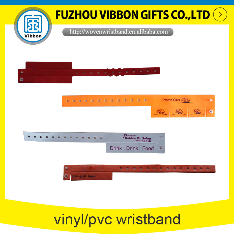 promotional custom printed vinyl wristband soft pvc bands for events