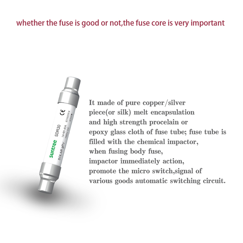 Suntree manufacture DC 1500V 14X85mm Copper fuse link base fuses holder types with competitive price