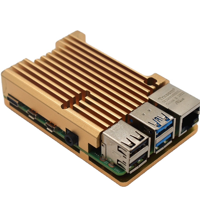 Пользовательский Корпус для Raspberry Pi 4, алюминиевый серебристый, зеленый, черный корпус, металлический корпус, корпус для RPI 4