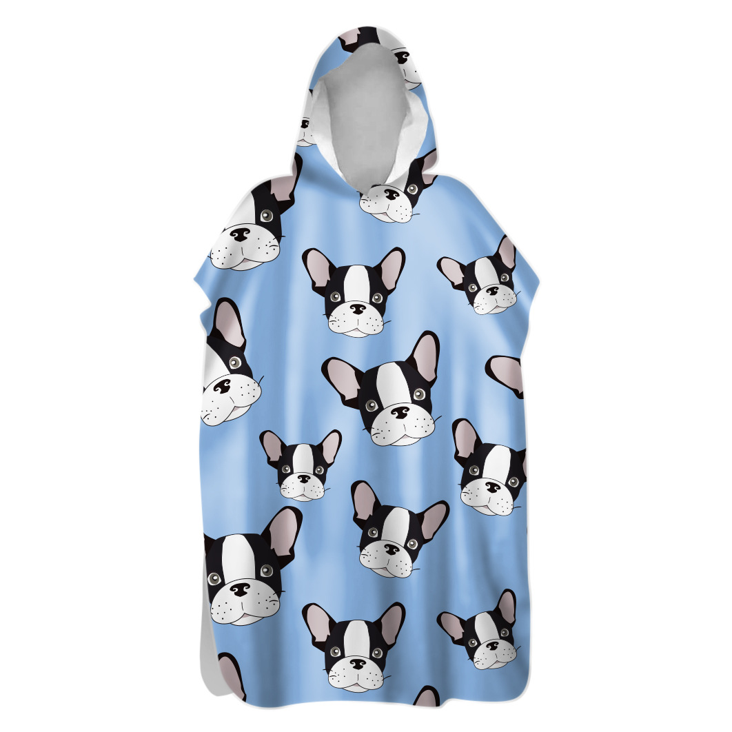 Good Selling Bath Animal Hemp Hoodie Hands Free Gym Zipper Embroidery Infant Hooded Towel poncho