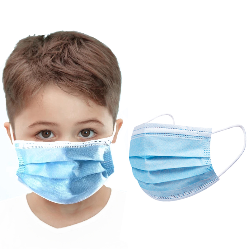 Kids Surgical Mask Mascarillas Kids Face Mask Disposable Blue Medical 3 Ply Surgical Masks For Children