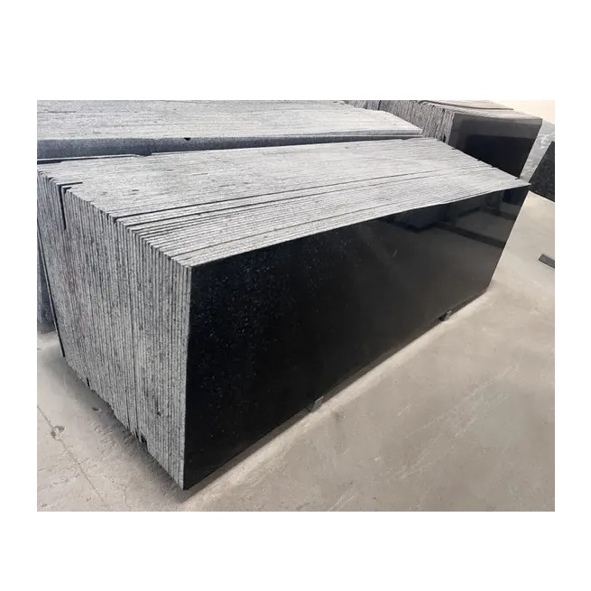 High Quality Rajasthan Black Granite Natural Stone Slab for Countertops Stairs and Window Use from India