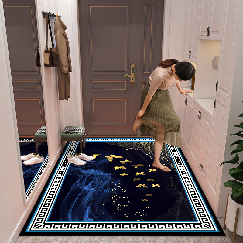 Нескользящие традиционные Коврики для спальни, большие 3d цветочные коврики для прихожей